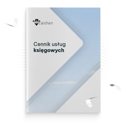 Okładka cennika usług księgowych Caishen — pobierz PDF z aktualną ofertą cenową